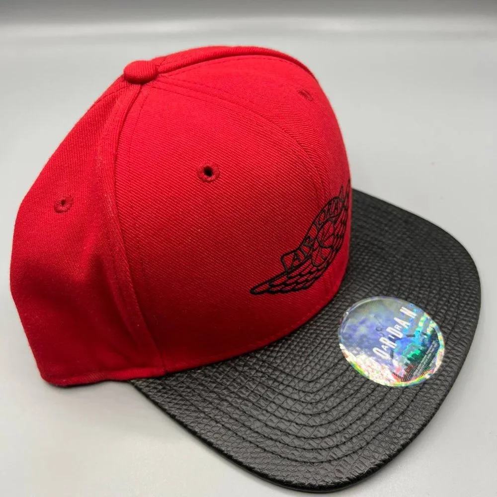 Air Jordan Wings Hat Men Red‎ Black Jumpman Bred Snap Back Cap